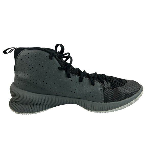 Under Armour Jet Sneakers HiTop 3022051-001 Black Gray Basketball Size: 10 - Picture 11 of 14